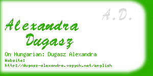 alexandra dugasz business card